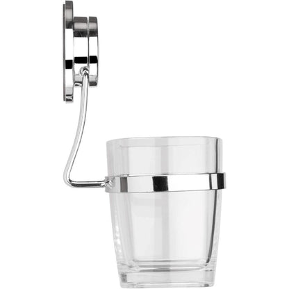 Croydex Tumbler & Holder, Silver Rust Free Stick 'N' Lock - QM291841