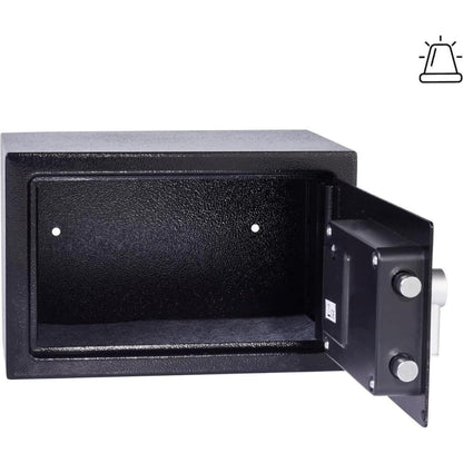 Yale Alarmed Safe 130db Built in Alarm Override Key Fixings 16 Litre 25x35x25cm