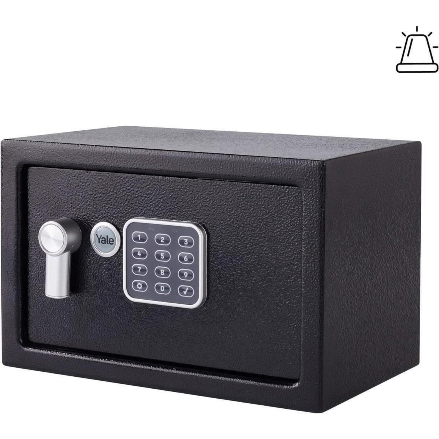 Yale Alarmed Safe 130db Built in Alarm Override Key Fixings 16 Litre 25x35x25cm