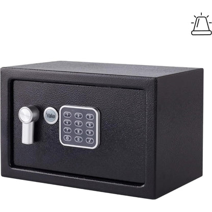Yale Alarmed Safe 130db Built in Alarm Override Key Fixings 16 Litre 25x35x25cm