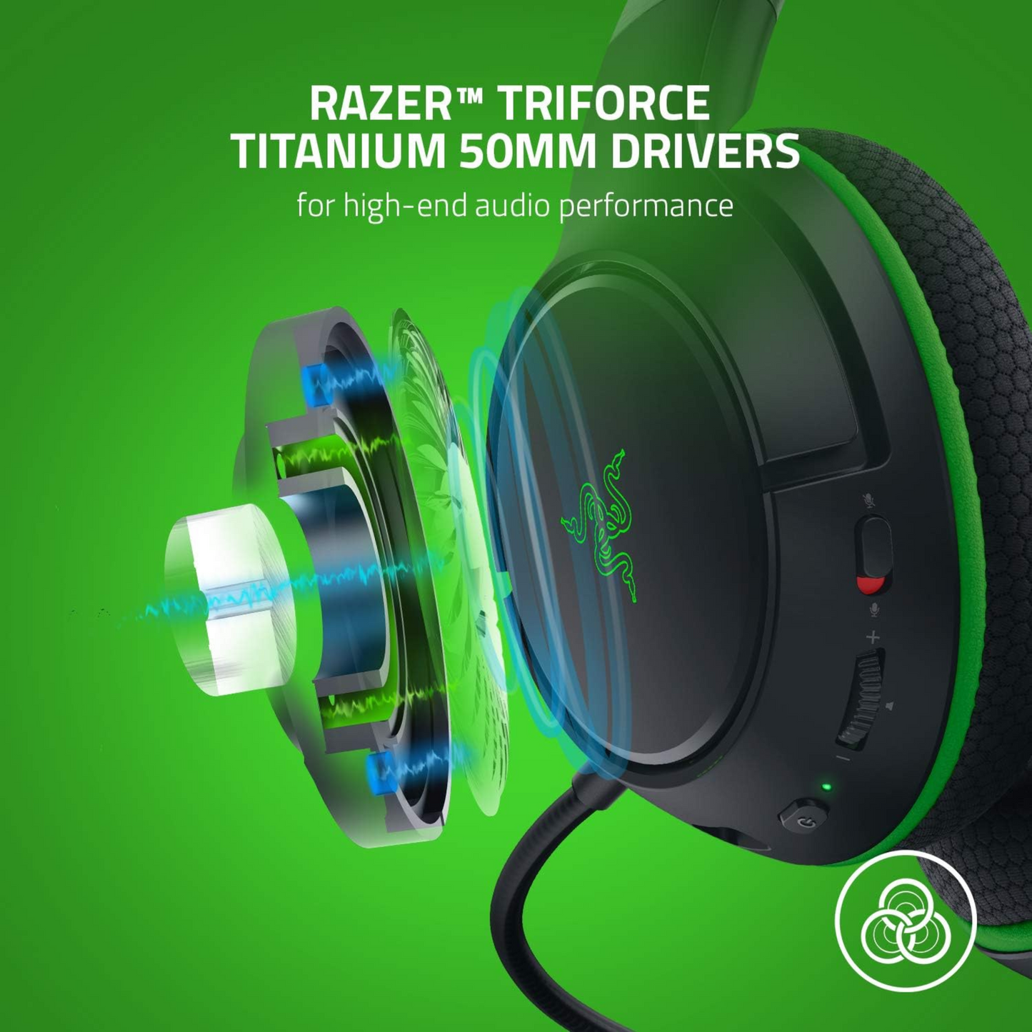 Razer Kaira Wireless Gaming Headset for Xbox Series X 50 mm Drivers Cardioid Mic