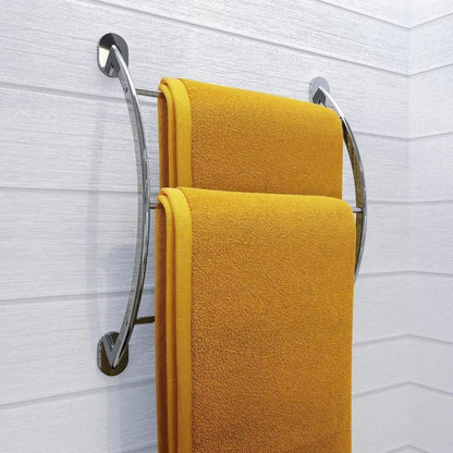 Croydex Curved Towel Rack Britannia Flexi-Fix Chrome Plated 13.5 x 51 x 57.2 cm