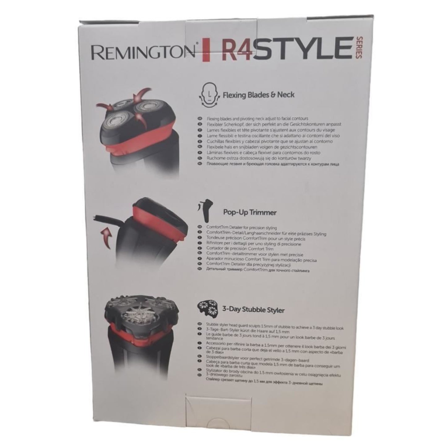 Remington R4 Electric Rotary Dry Shaver Cordless Pivoting Neck Detail Trimmer