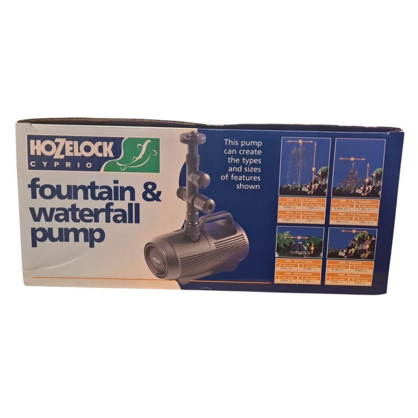 Hozelock 3000 LPH Cascade Fountain Waterfall and Fountain Pump 3380