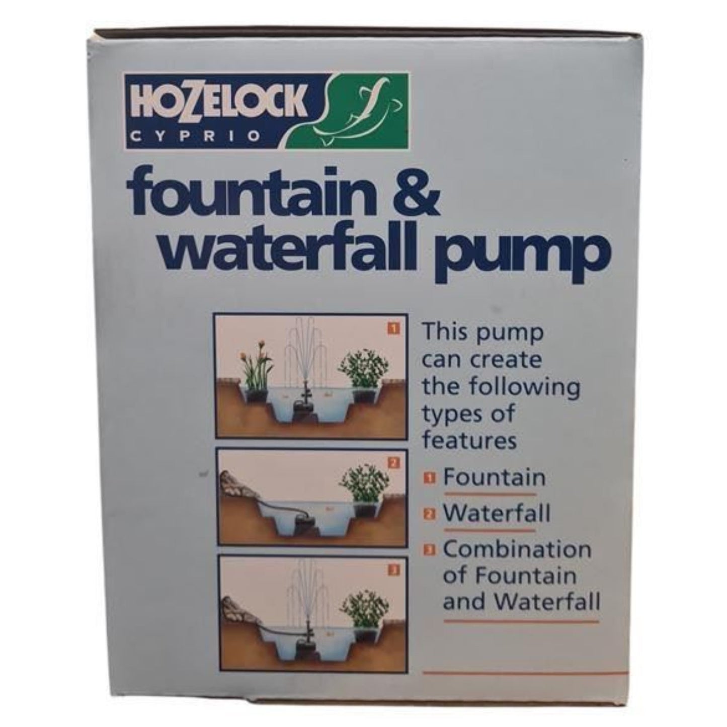 Hozelock 3000 LPH Cascade Fountain Waterfall and Fountain Pump 3380