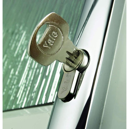 Yale Euro Double Cylinder Standard Security 30:10:35 70mm Brass P-ED3030-PB