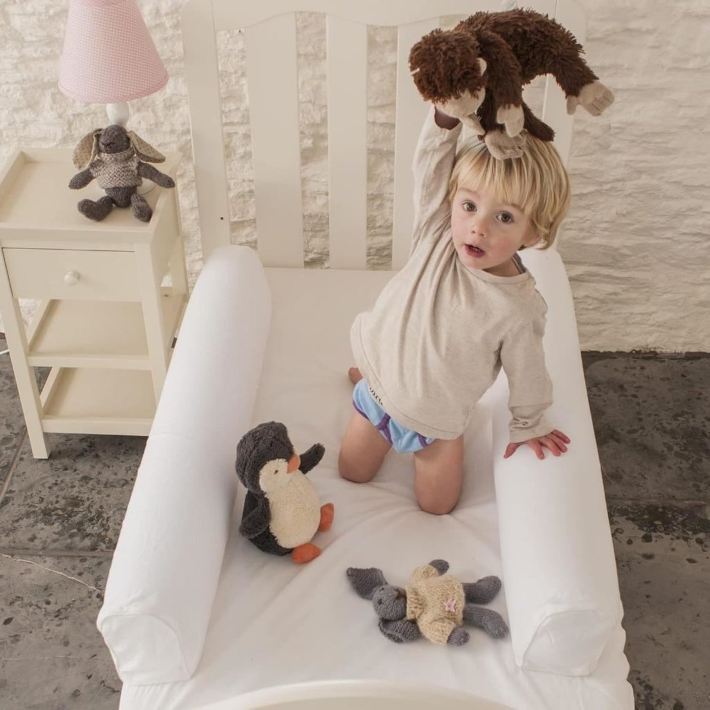 Hippychick Inflatable Bed Guards Bumper and Fitted Cotton Sheet 18 Month 5 Years