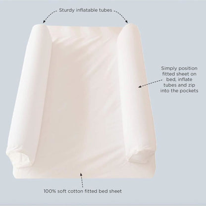Hippychick Inflatable Bed Guards Bumper and Fitted Cotton Sheet 18 Month 5 Years