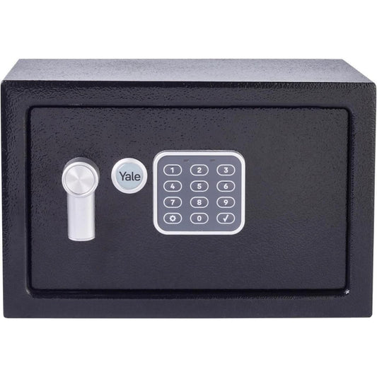 Yale Alarmed Safe 130db Built in Alarm Override Key Fixings 16 Litre 25x35x25cm