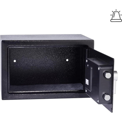 Yale Alarmed Safe 130db Built in Alarm Override Key Fixings 16 Litre 25x35x25cm