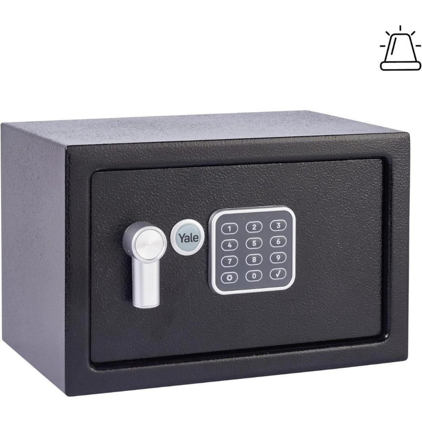 Yale Alarmed Safe 130db Built in Alarm Override Key Fixings 16 Litre 25x35x25cm