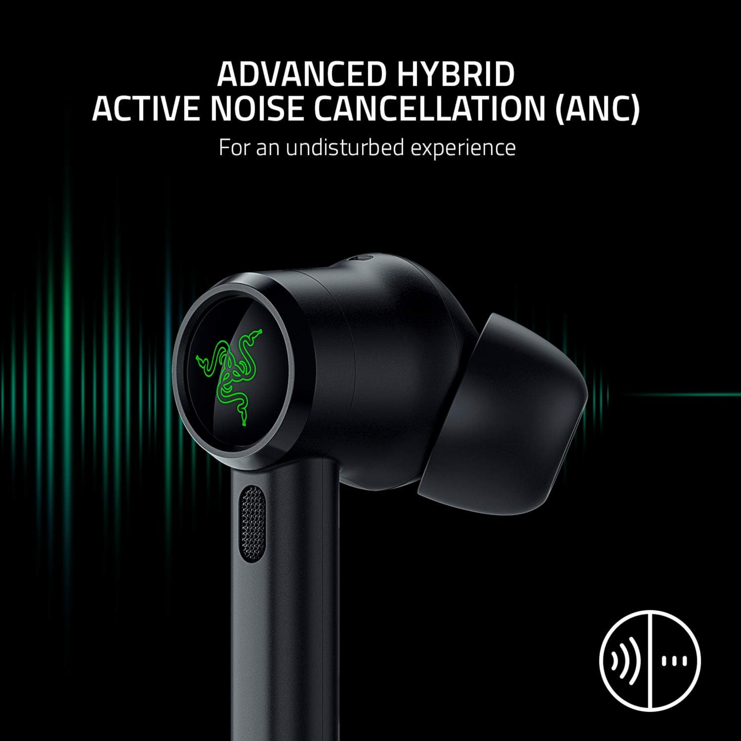 Razer Hammerhead True Wireless Pro THX Certified Earbuds Noise Cancellation
