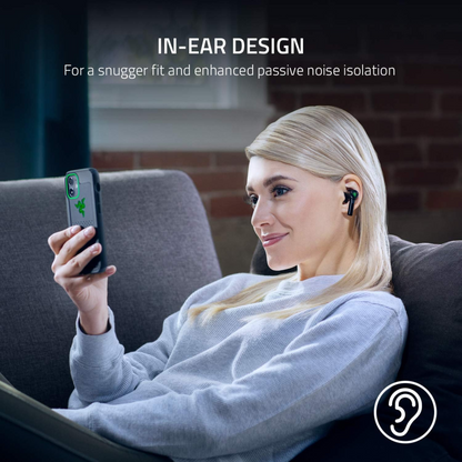 Razer Hammerhead True Wireless Pro THX Certified Earbuds Noise Cancellation