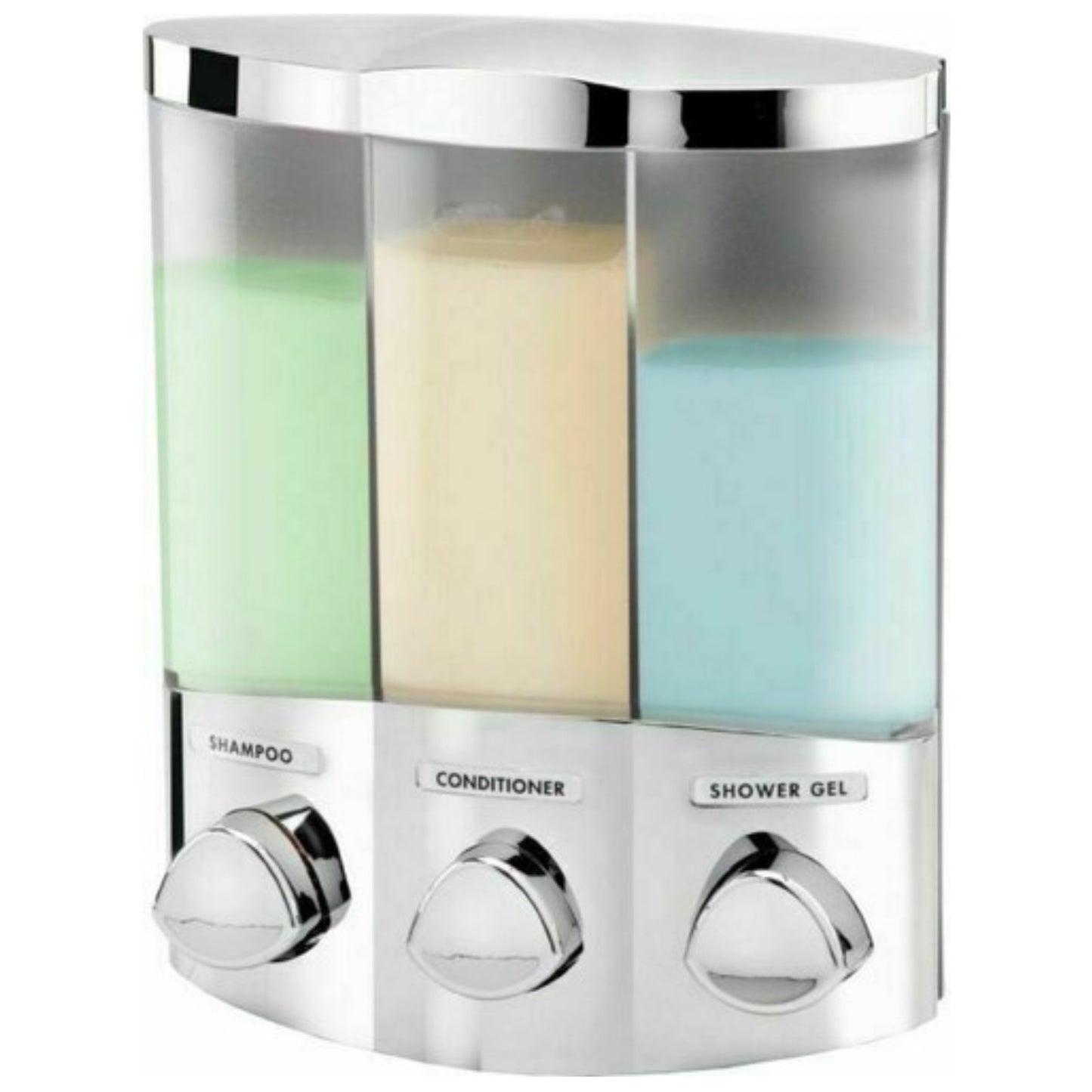Croydex Trio Soap Dispenser Wall Mounted Shower Gel Shampoo Conditioner