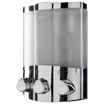 Croydex Trio Soap Dispenser Wall Mounted Shower Gel Shampoo Conditioner
