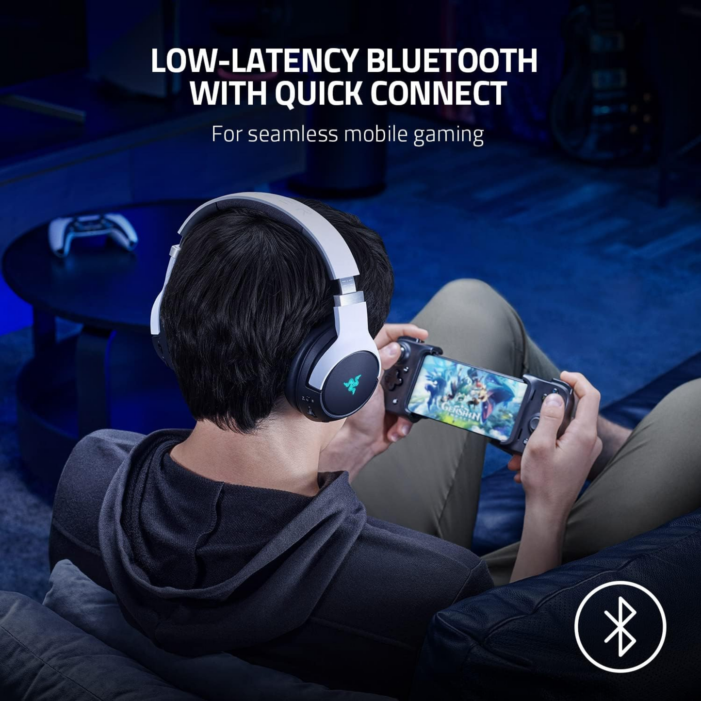 Razer Kaira Pro Dual Wireless PlayStation 5 Headset with Haptics 50 mm Driver