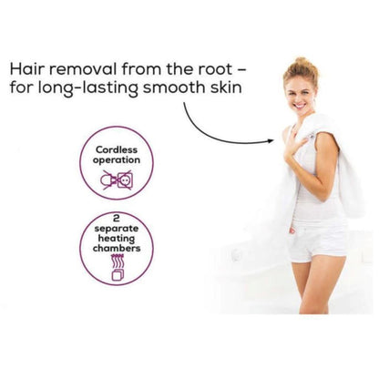 Beurer HL40 Warm Wax Hair Remover Cordless Included 50g Beeswax Cartridge
