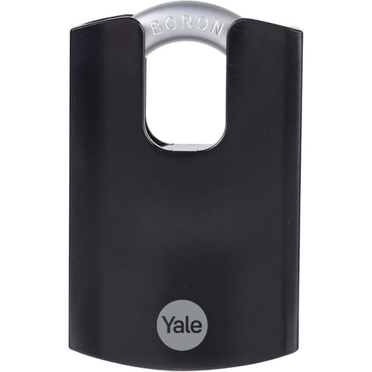 Yale Padlock Closed Shackle Maximum Security Outdoor Weatherproof 62mm Black