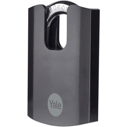 Yale Padlock Closed Shackle Maximum Security Outdoor Weatherproof 62mm Black
