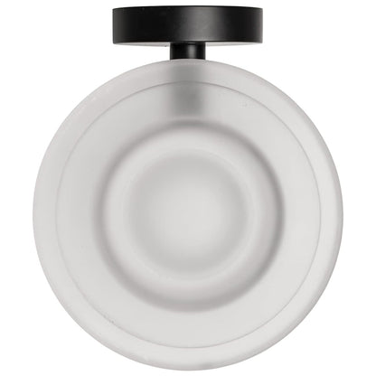 Croydex Soap Dish & Holder Epsom Black Frosted Glass Flexi-Fix 130x107.5x54mm