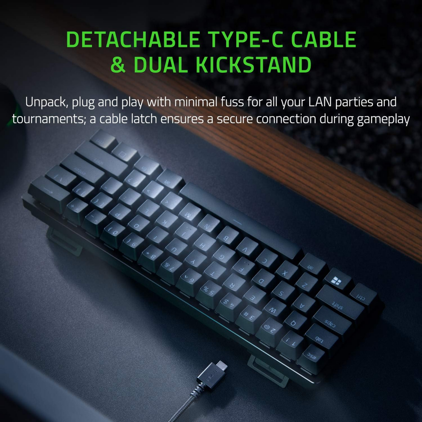 Razer QWERTZ Huntsman Mini Gaming Keyboard Purple Mechanical Switch 60% Compact