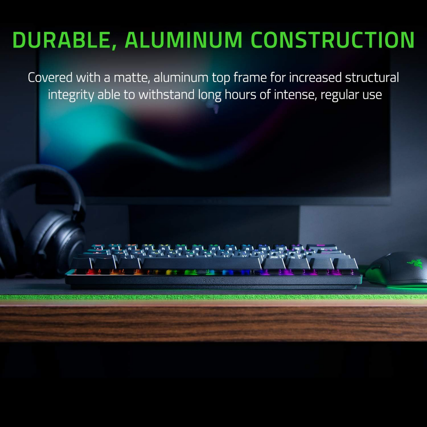 Razer QWERTZ Huntsman Mini Gaming Keyboard Purple Mechanical Switch 60% Compact