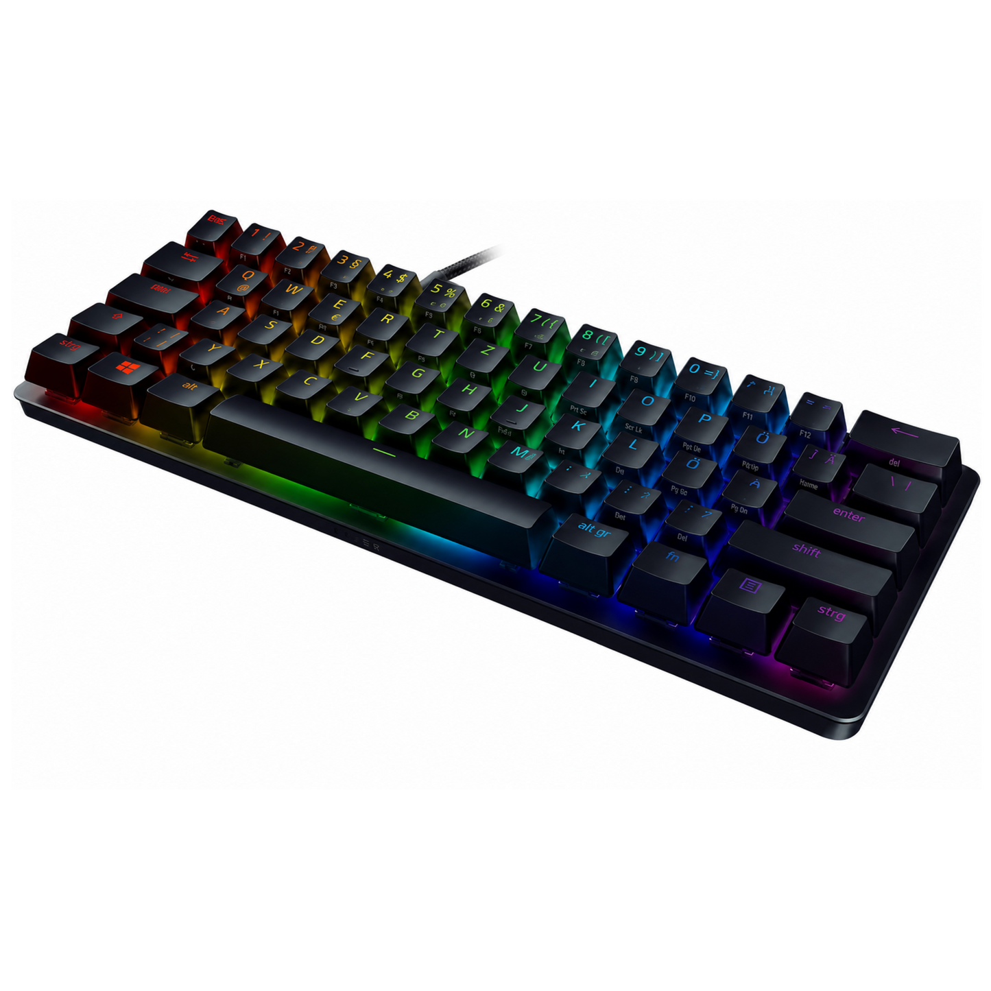 Razer QWERTZ Huntsman Mini Gaming Keyboard Purple Mechanical Switch 60% Compact
