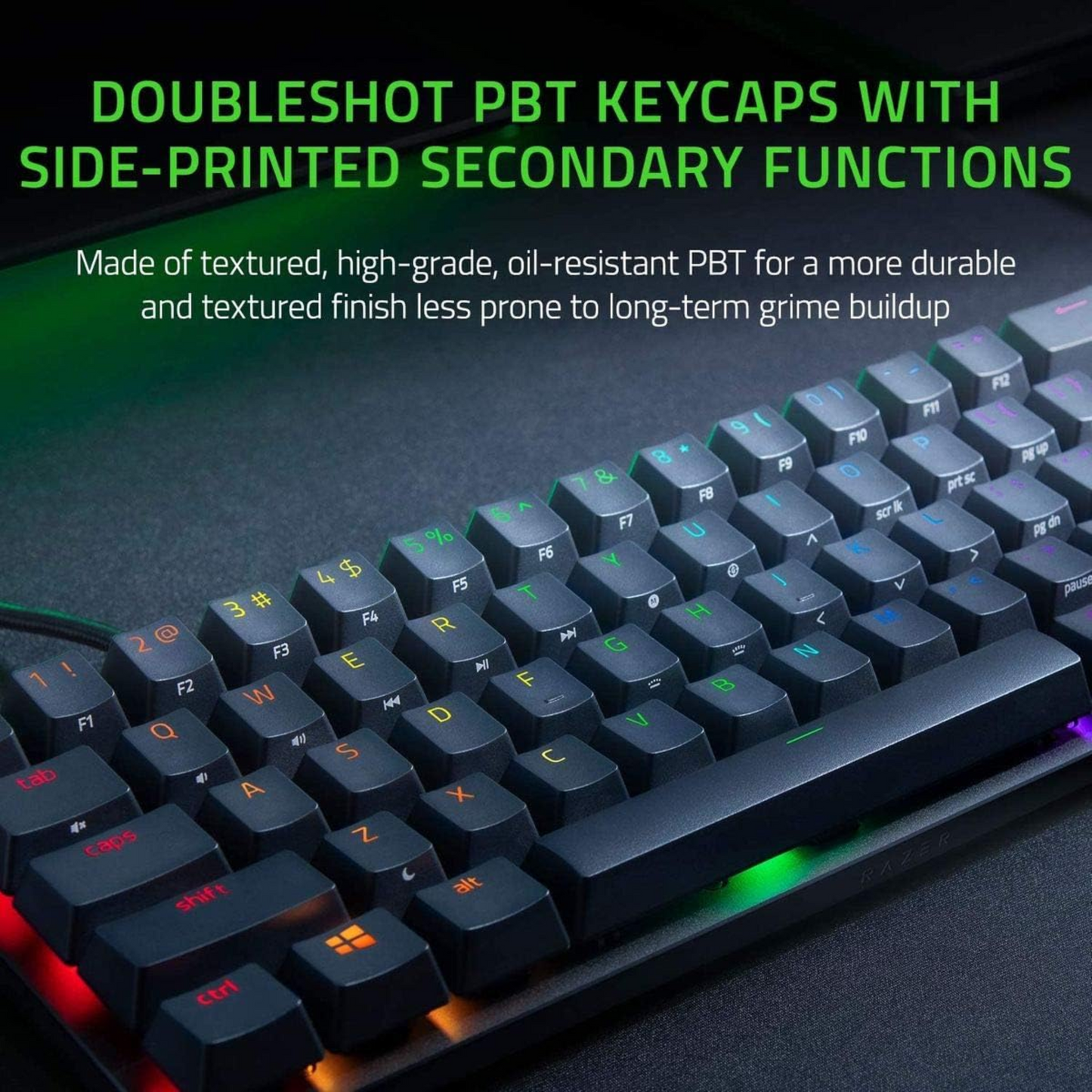 Razer QWERTZ Huntsman Mini Gaming Keyboard Purple Mechanical Switch 60% Compact