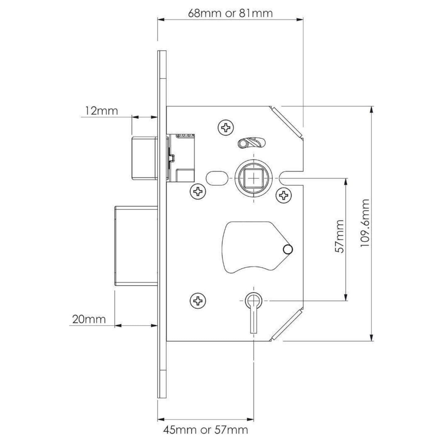 Yale 5 Lever Mortice Sashlock High Security 2.5 Inch 64 mm Backset Chrome Finish