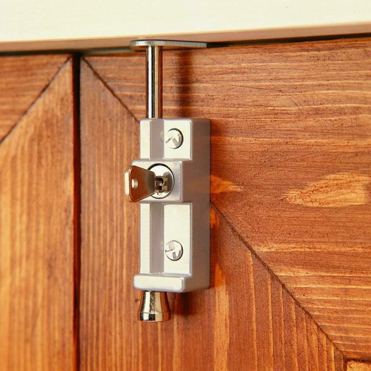 Yale Multi Purpose Door Bolt Silver Enamel Finish for Aluminium and Wooden Doors