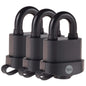 Yale Weatherproof Padlock Hight Protection Outdoor Hardened Shackle Pack of 3