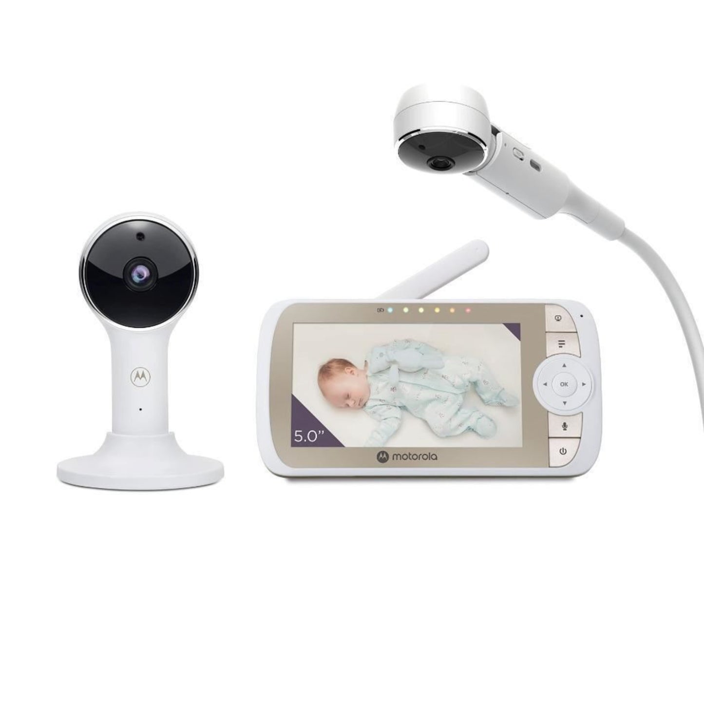 Motorola Baby Monitor with Camera Flexible Crib Mount 5" Colour Screen Wi-Fi