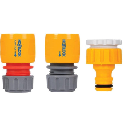 HOZELOCK Starter 50m Hose 12,5mm with Connectors and Spay Nozzle UV Resistant