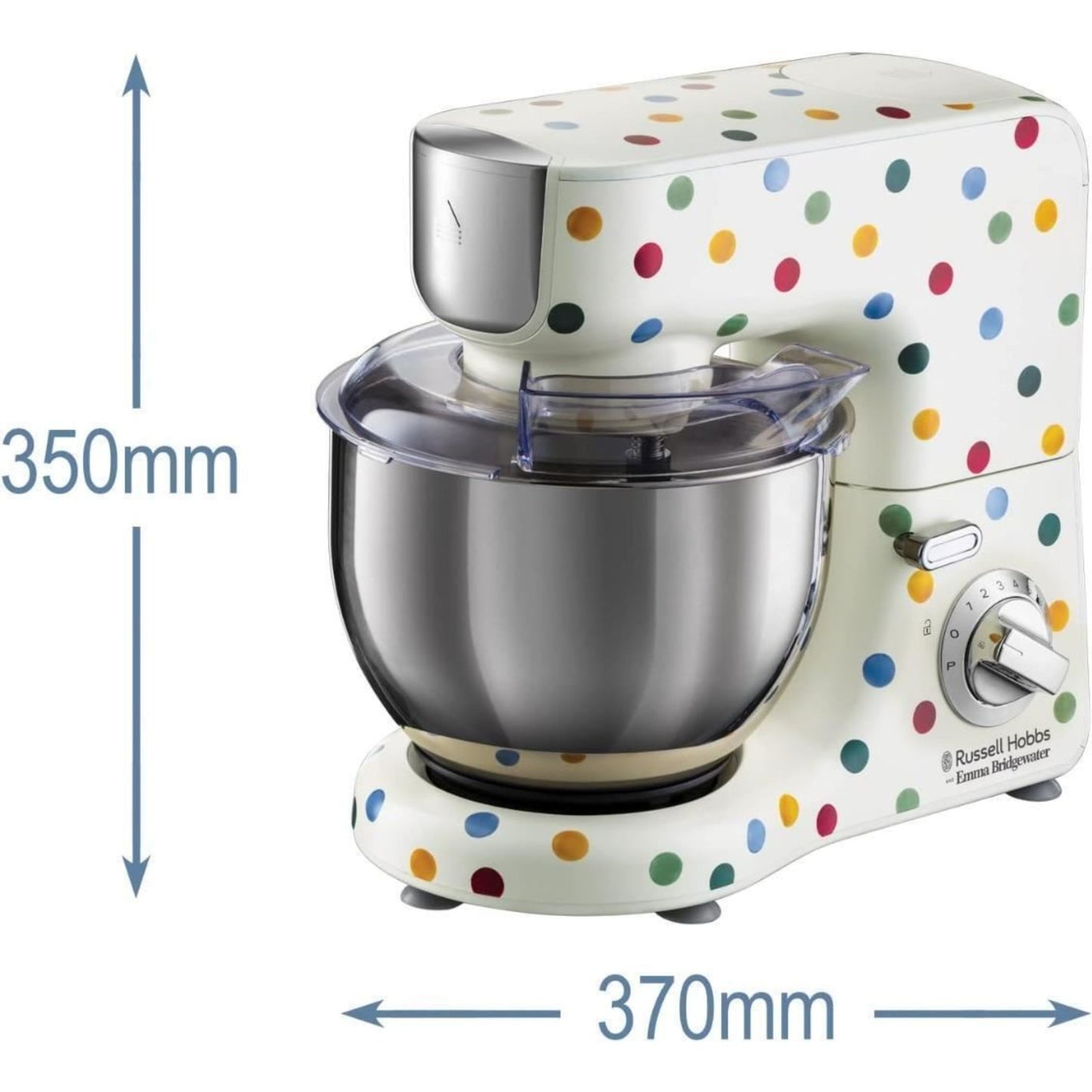 Russell Hobbs Emma Bridgewater Stand Mixer Polka Dot Whisk Beater Dough Hook 5Lt