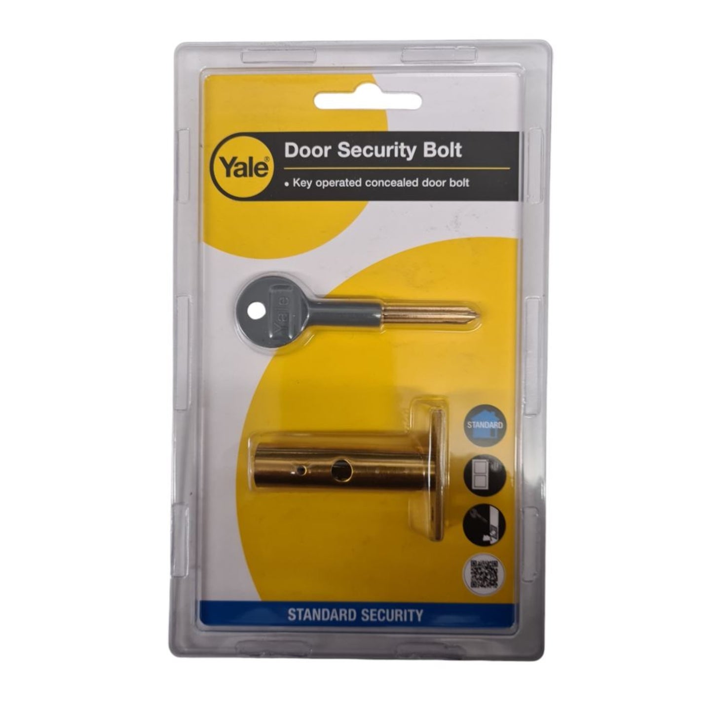 Yale Door Security Bolt Polished Brass Finish for Hinged and Wooden Doors P-M444