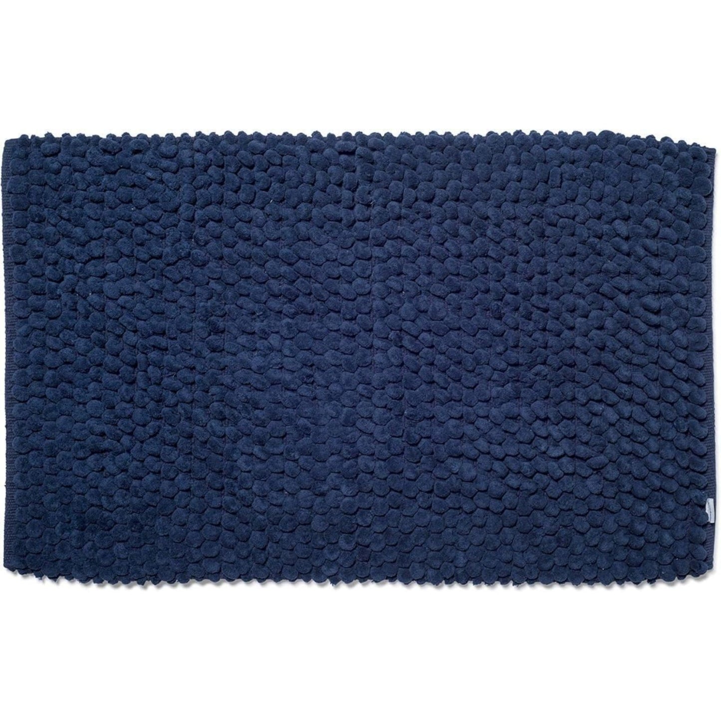 Croydex Navy Chenille Cushioned Bathroom Rug Slip-Resistant Backing 80x50cm