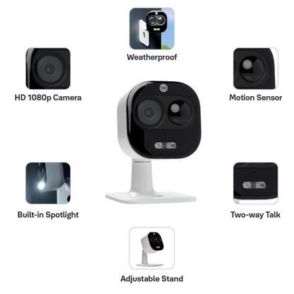 Yale SV-DAFX-W Front Door Camera Light & Siren Motion Detection Two Way Talk HD