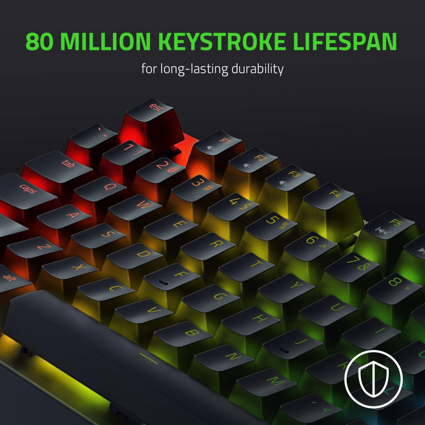 Razer BlackWidow V3 Tenkeyless Gaming Keyboard Green Switch Mechanical QWERTY UK