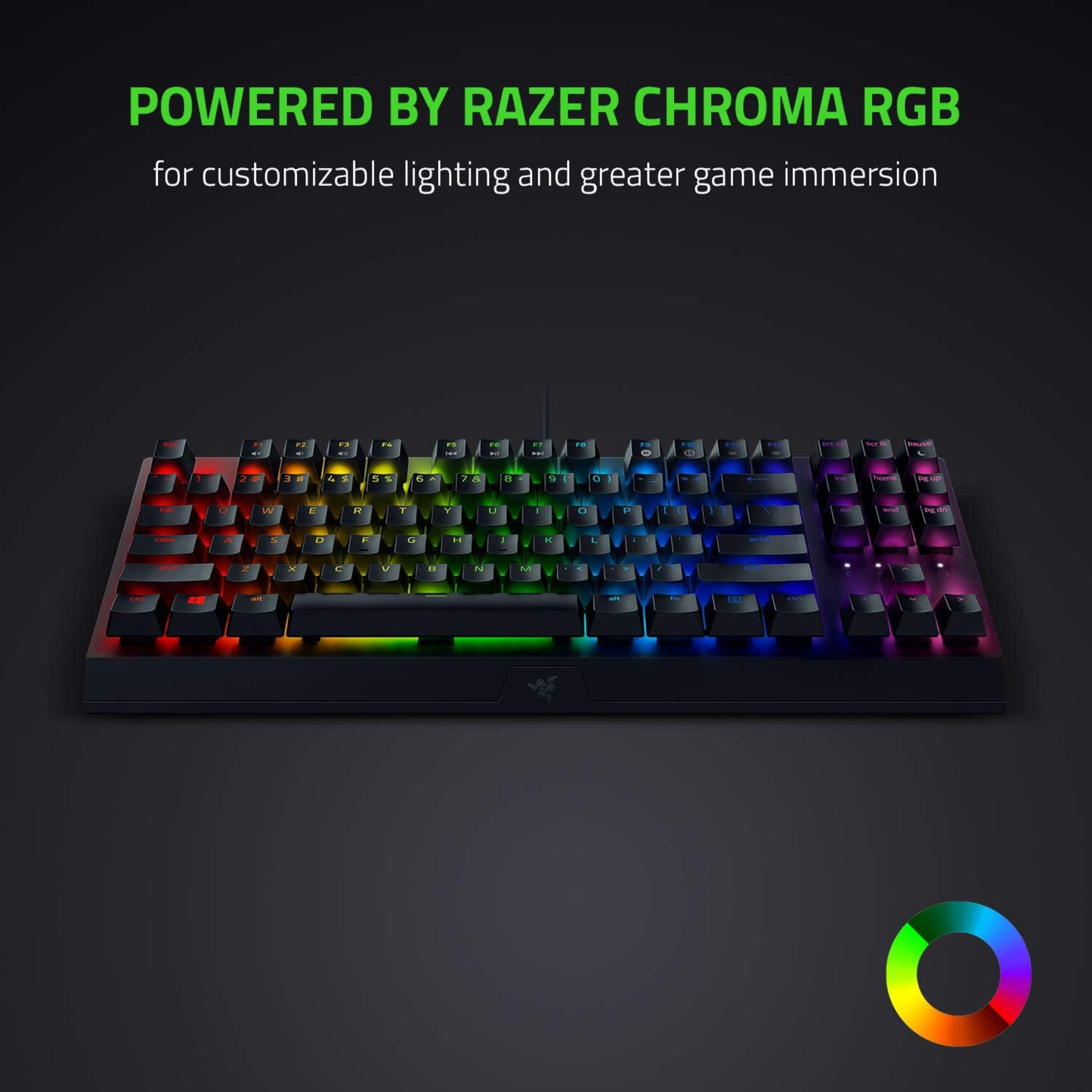Razer BlackWidow V3 Tenkeyless Gaming Keyboard Green Switch Mechanical QWERTY UK