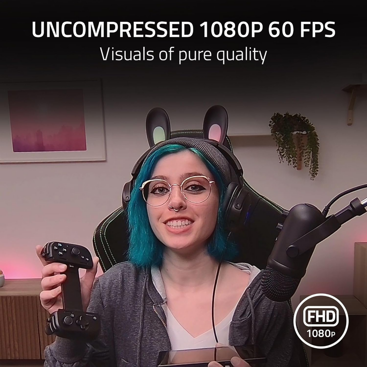 Razer Kiyo Pro USB Streaming Camera with High-Performance Light Sensor and Stand