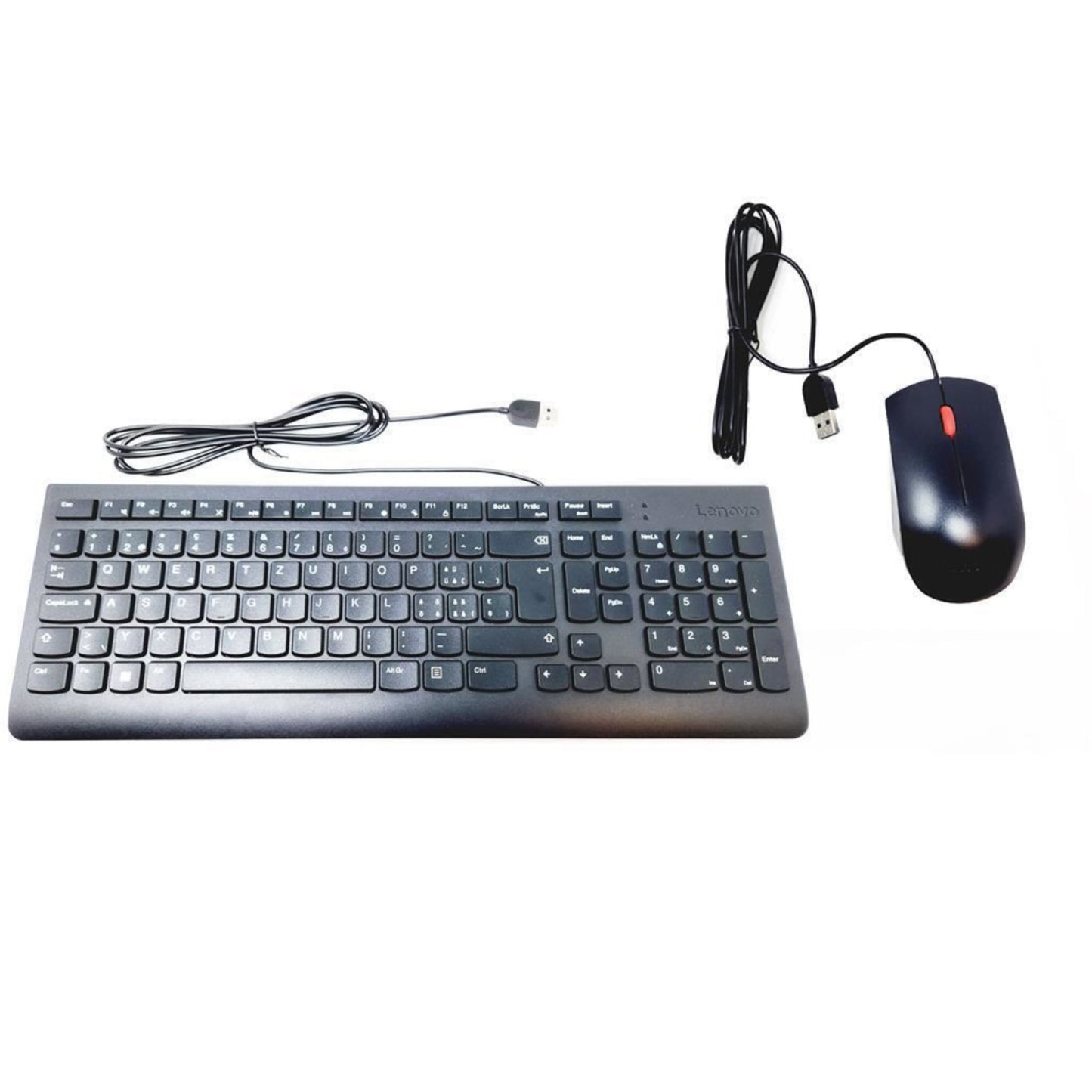 Lenovo Wired Keyboard With USB Mouse French German Swiss QWERTZ 4X30L79917
