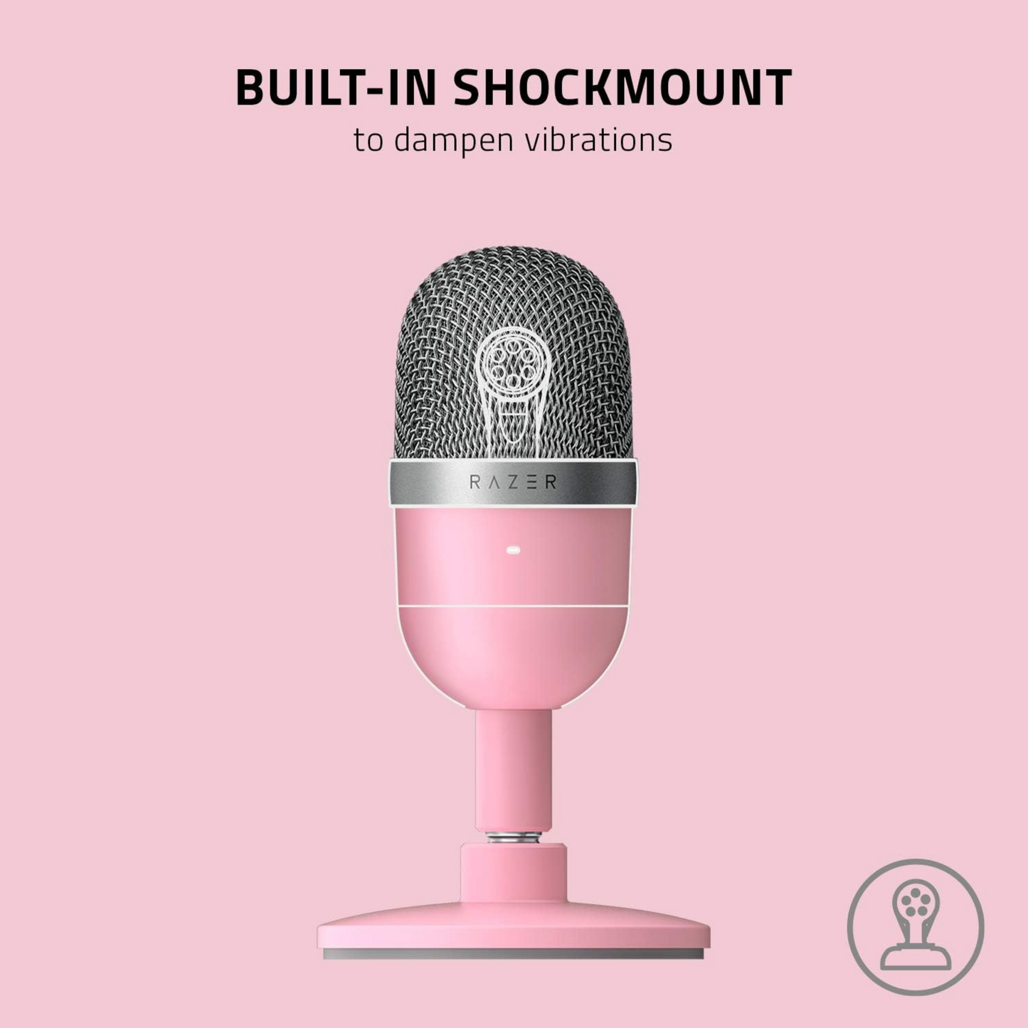 Razer Seiren Mini USB Condenser Microphone: for Streaming and Gaming on PC Pink