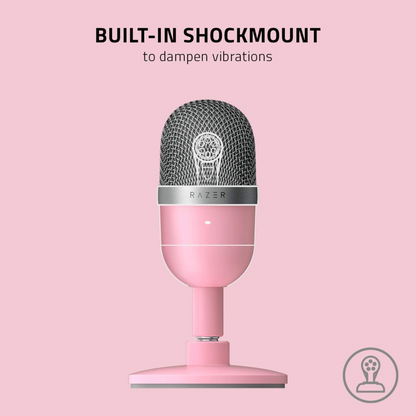 Razer Seiren Mini USB Condenser Microphone: for Streaming and Gaming on PC Pink