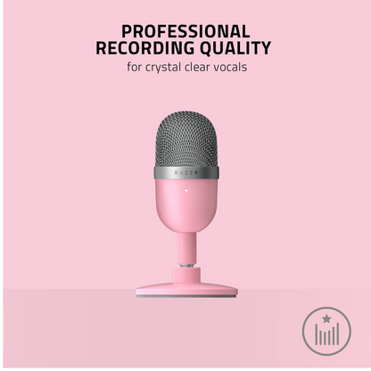Razer Seiren Mini USB Condenser Microphone: for Streaming and Gaming on PC Pink