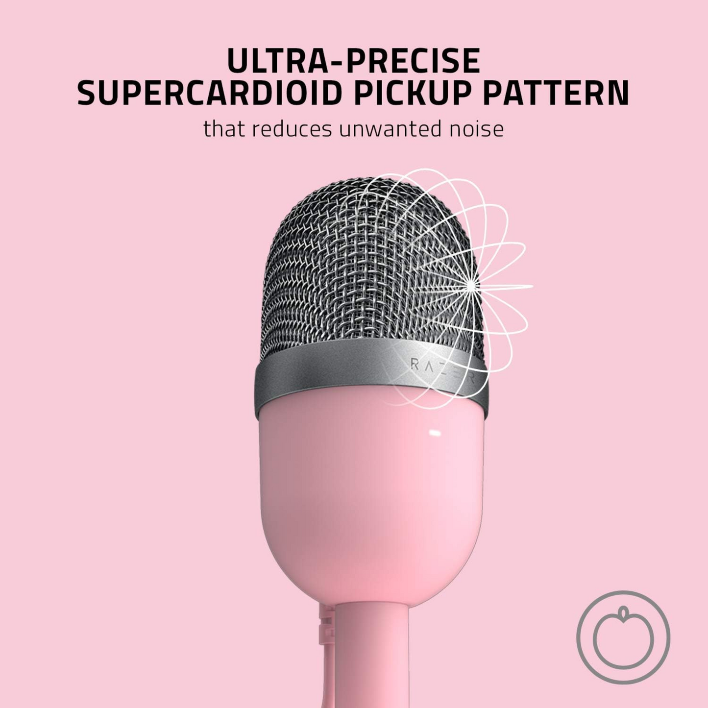 Razer Seiren Mini USB Condenser Microphone: for Streaming and Gaming on PC Pink