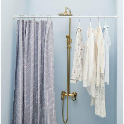 Croydex Telescopic Shower Curtain Rod Stick N Lock White Aluminium 110x183cm