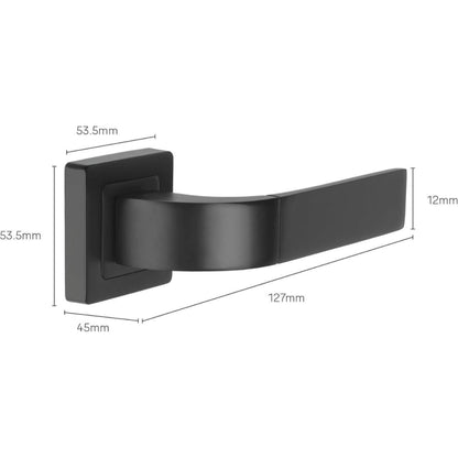 Yale Black Door Handle Bathroom Door Handles with Keyhole Covers Metal Bologna