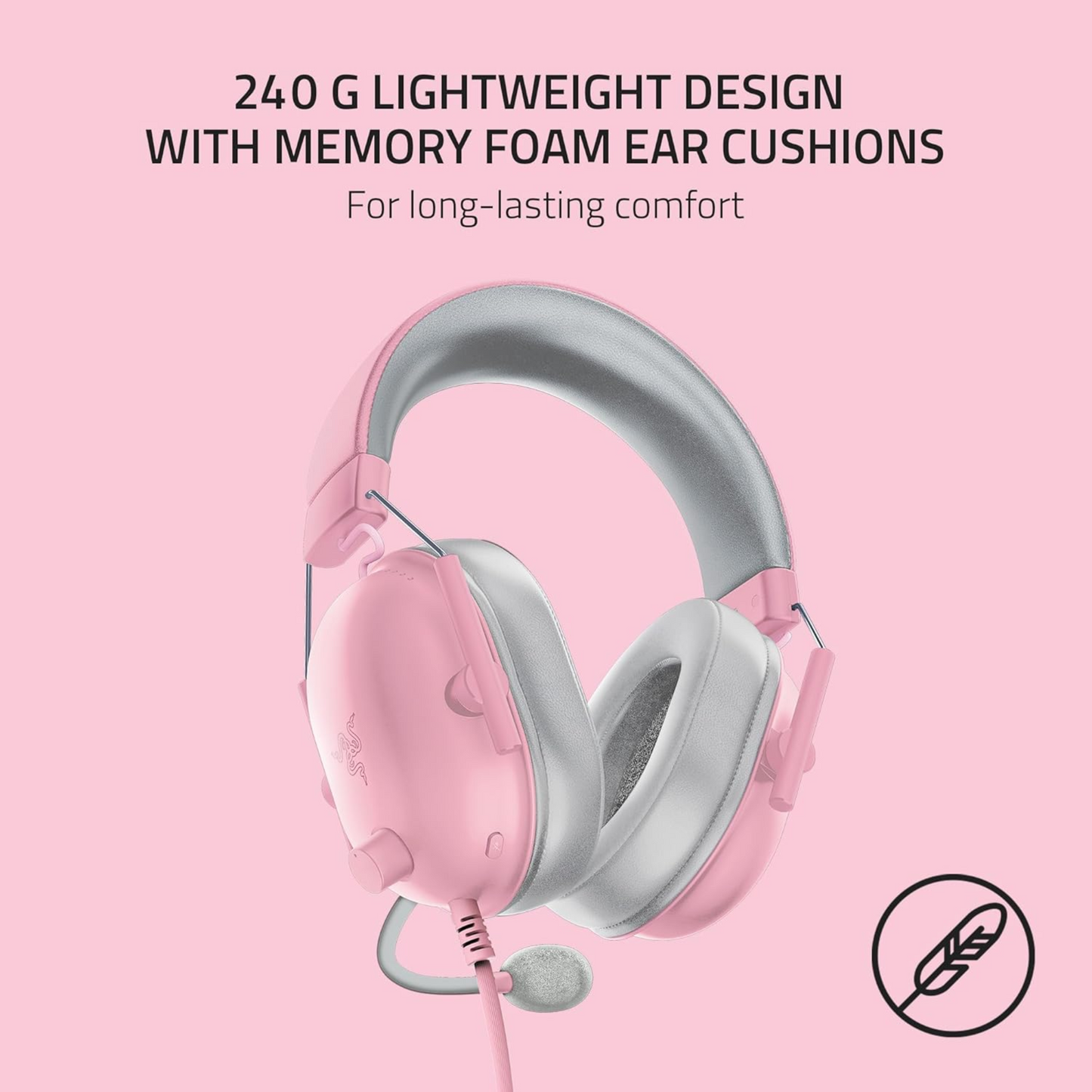 Razer BlackShark V2 X Wired Headset Triforce 50 mm Drivers Noise Cancellation