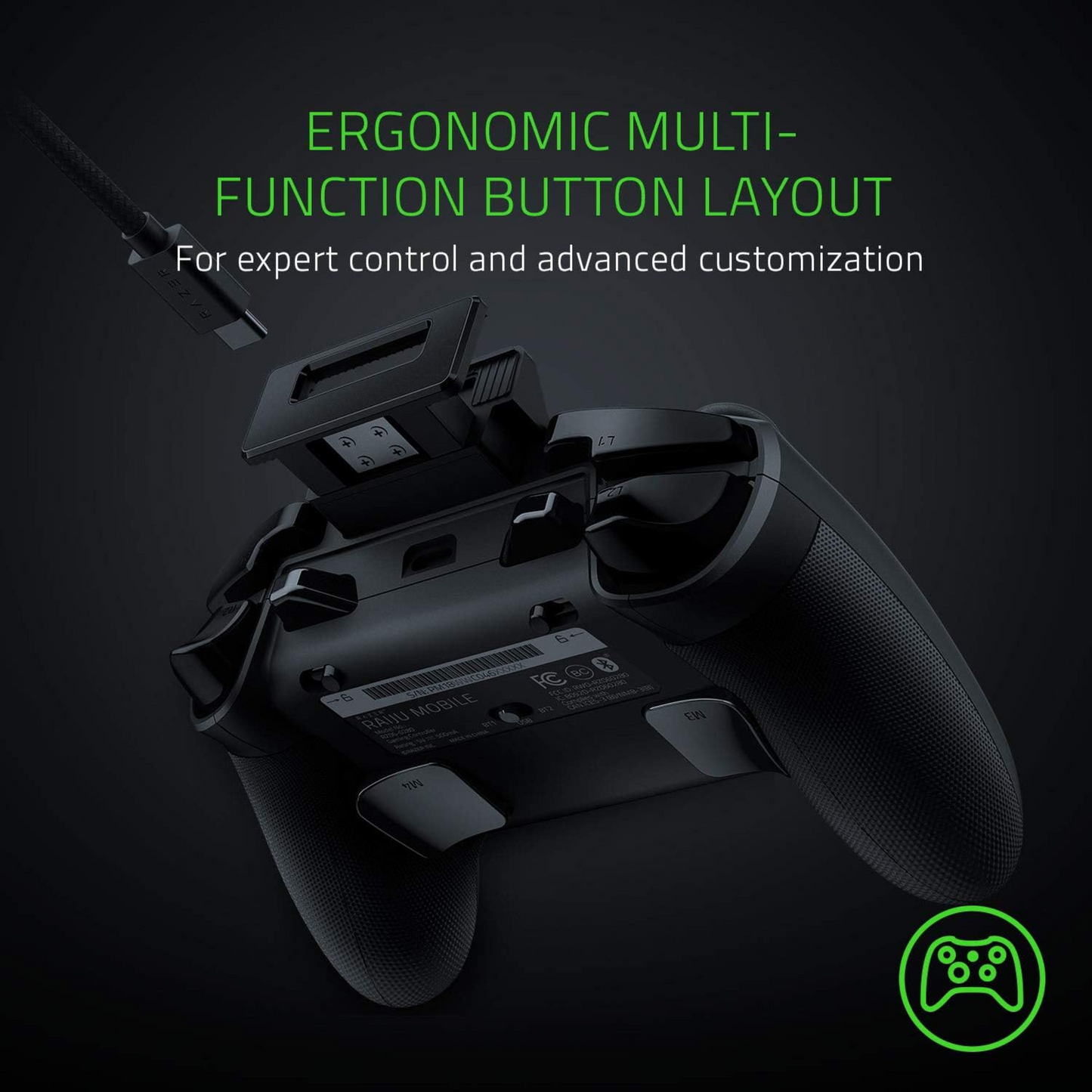 Razer Raiju Mobile Mobiler Gaming Controller for Android for Smartphones Black