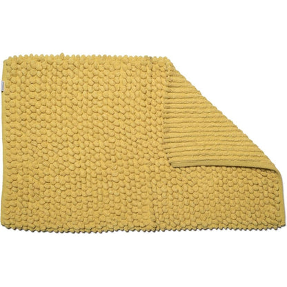 Croydex Yellow Chenille Cushioned Bathroom Rug Slip-Resistant Backing 80x50cm